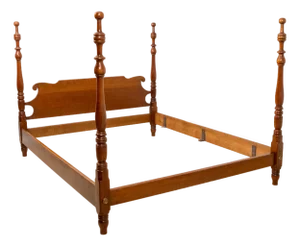 L&jg Stickley Cherry California King Chippendale Style Poster Bed