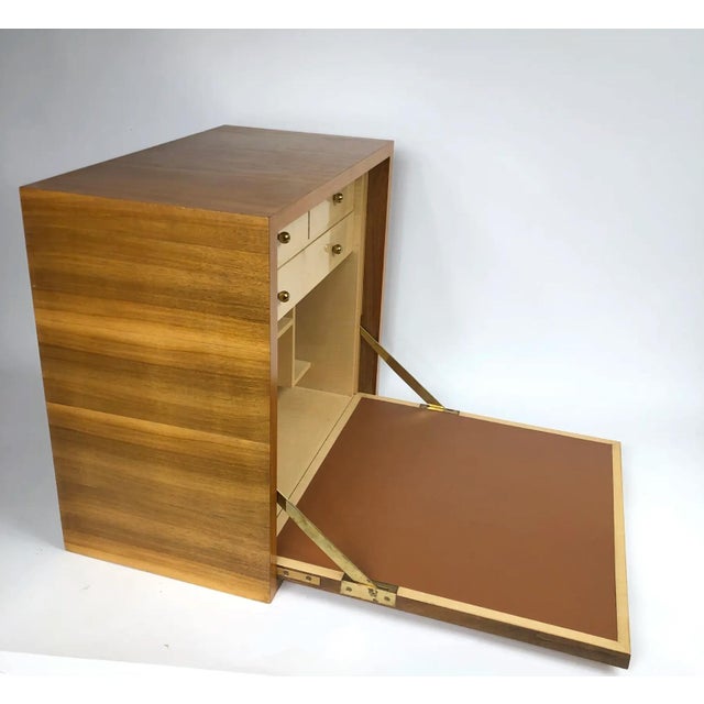 French 1930s French Sunburst Wood Wall Hung Desk Attributed to Maison Dominique For Sale - Image 3 of 11