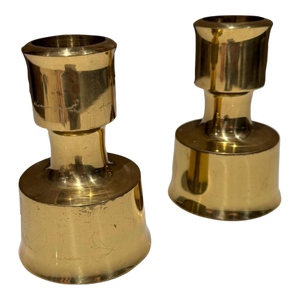 Danish Modern Brass Candle Holders Jens Quistgaard Dansk Designs