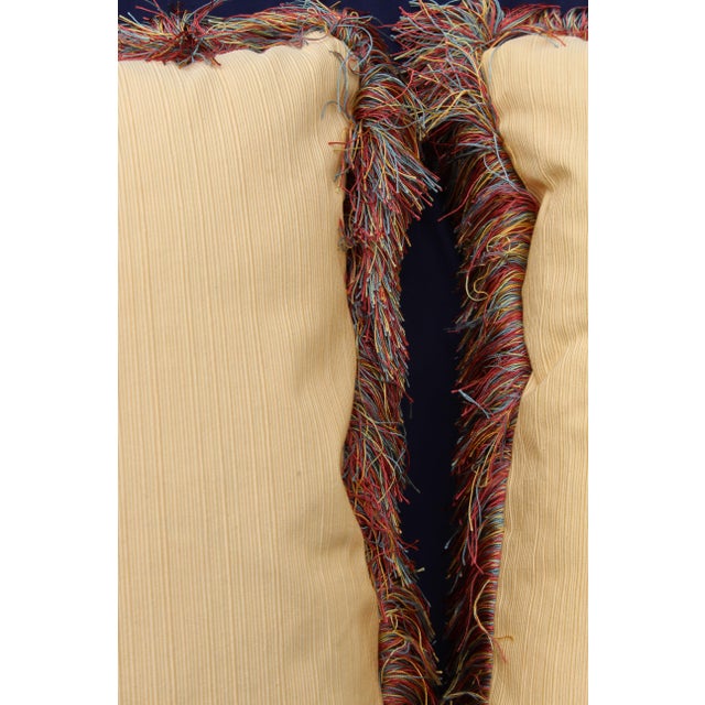Late 20th C. Raw Silk Pillows - a Pair For Sale - Image 4 of 5
