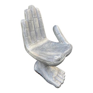 1970s Metal Hand and Foot Chair For Sale