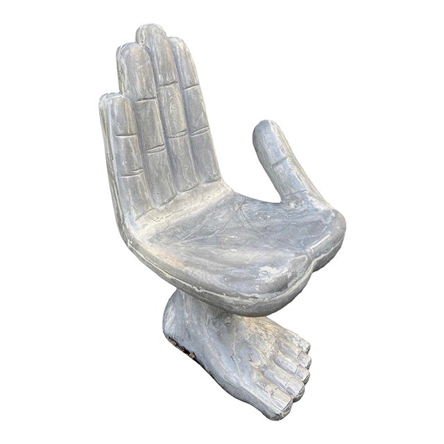 1970s Metal Hand and Foot Chair For Sale
