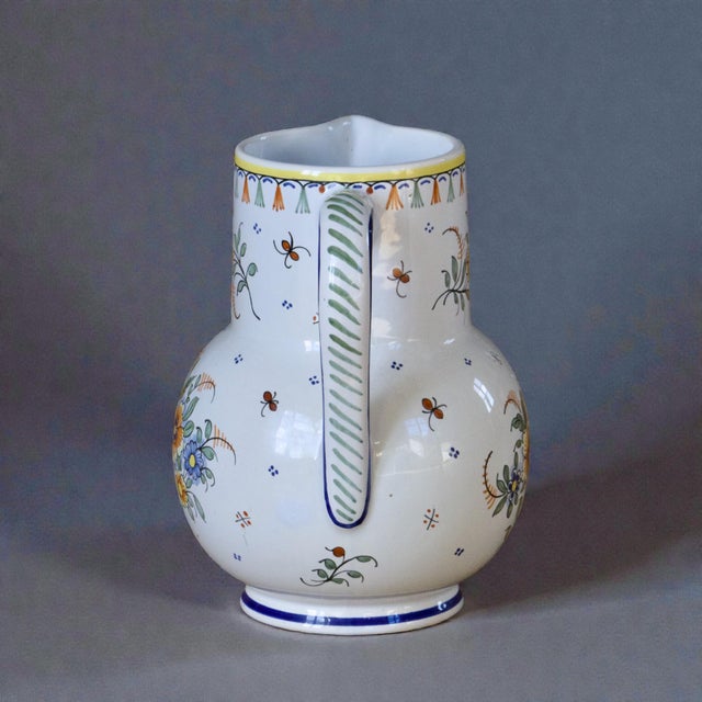 1950s Handcrafted French Carafe from Moustiers, 1950 For Sale - Image 5 of 11