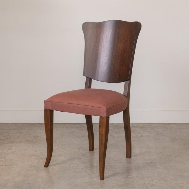 French 1920s French Scalloped Walnut Chair For Sale - Image 3 of 18