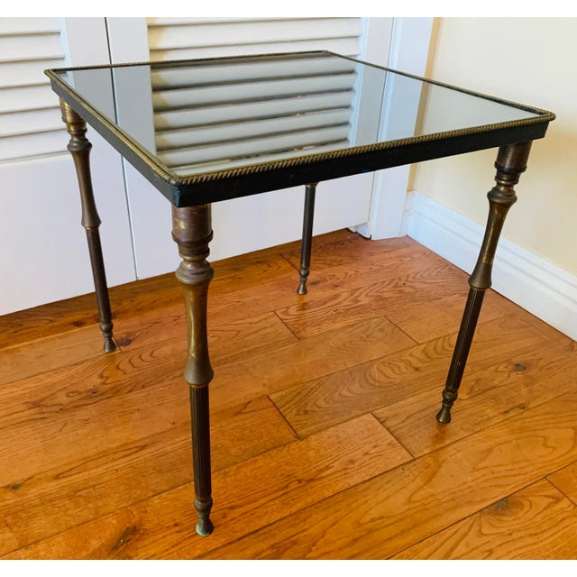 Metal Italian Brass Mirror Nesting Tables - Set of 3 For Sale - Image 7 of 10