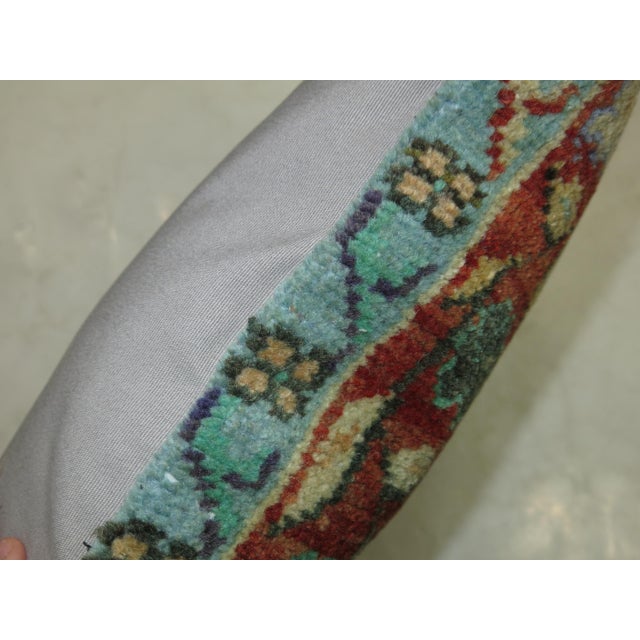 Early 21st Century Blue Vintage Medallion Turkish Rug Pillow For Sale - Image 5 of 5