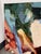 Burgundy Abstract Acrylic on Canvas, Mid 20th Century For Sale - Image 8 of 12
