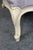 Violet Pair Louis XV Style Oversized Creme Painted and Upholstered Bergère Chairs For Sale - Image 8 of 9