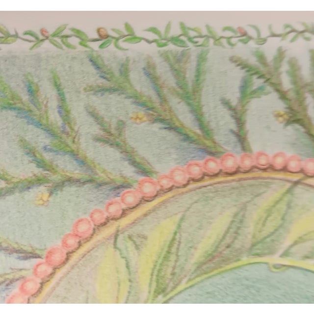 Cedar Waxing Birds Giclee Print Tamlyn Akins Soft Pastel Colors Mat Framed 13x17 For Sale - Image 4 of 16