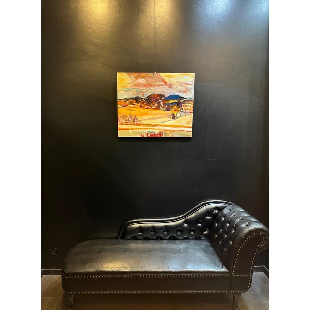 Jean Krille, Landscape 119, Oil on Wood, 1988 For Sale - Image 4 of 10