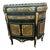 French Style Black and Gold Commode With Gold Details For Sale