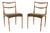 Danish Teak and Leather Chairs attributed to Henry Klein for Bramin, 1960s, Set of 2 For Sale