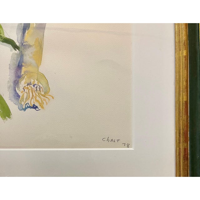 Bernard Chaet, Large American Modernist Watercolor Painting Leeks Bernard Chaet Expressionist, 1978 For Sale In Miami - Image 6 of 8