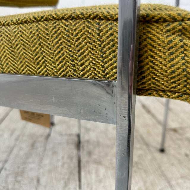 Mid Century Modern Robert John Stainless Steel Armchair For Sale - Image 11 of 12