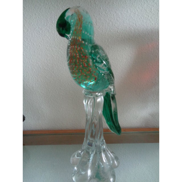 1980s Handblown Glass Italian Bird Sculpture For Sale - Image 5 of 8
