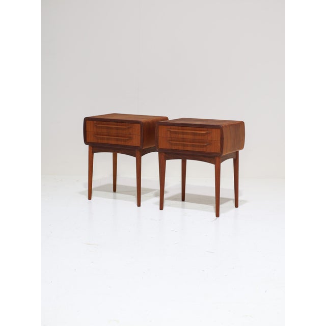 Teak Bedside Tables by Johannes Andersen for Silkeborg Møbelfabrik, Denmark, 1960s, Set of 2 For Sale - Image 12 of 12