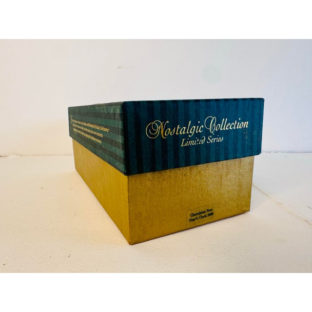 Waterford Waterford 2000 Nostalgic Collection Cherubian New Years Clock Ornament W/ Box For Sale - Image 4 of 7
