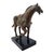 Late 20th Century Chinese Tang-Style Patinated Metal Horse Sculpture on Black Plinth For Sale - Image 4 of 17