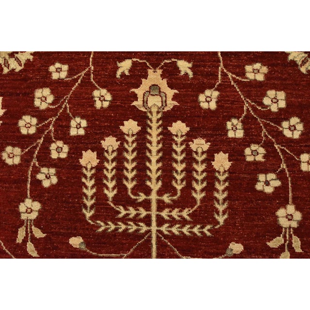 Red Ziegler Rug 5’10” X 8’10” Red Wool Traditional Hand-Knotted Oriental Carpet For Sale - Image 8 of 13