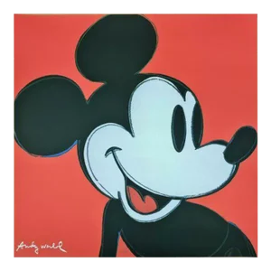Vintage After Andy Warhol Mickey Mouse Lithograph Numbered and Signed on Plate