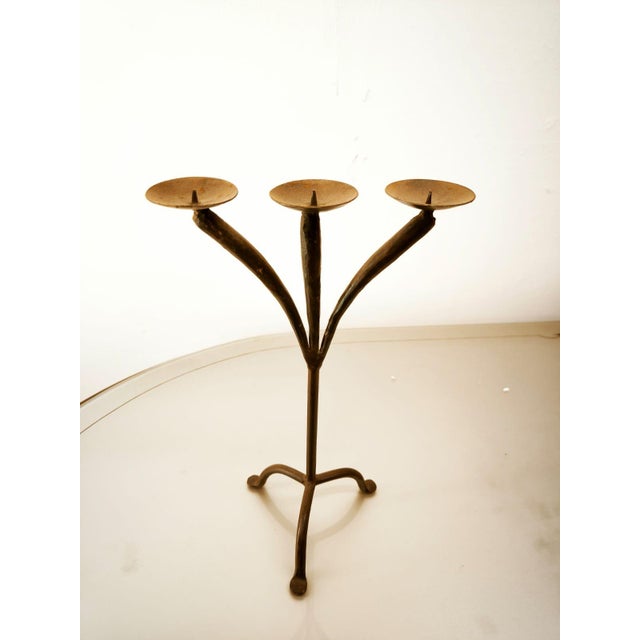 Candleholder in Wrought Iron For Sale - Image 7 of 7