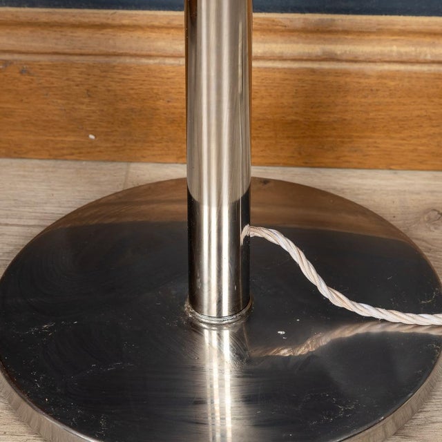 20th Century Chrome Floor Lamp with Hand Blown Venetian Glass Shade, Murano Italy, 1960s For Sale - Image 10 of 13