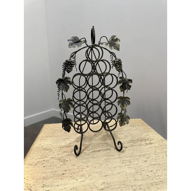 Vintage Wine Rack in Forged Iron, 1960s For Sale - Image 12 of 12