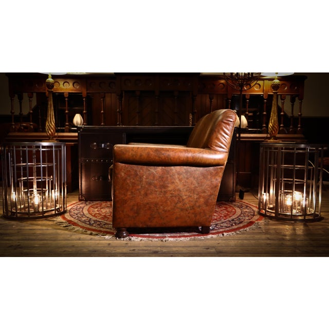 Small Prince 2-Seater Club Sofa in Brompton Tan Leather from Tetrad, 2010s For Sale - Image 17 of 18