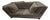 Ebanista Martine Tuxedo Arm Mohair Sofa Dark Walnut Finish For Sale