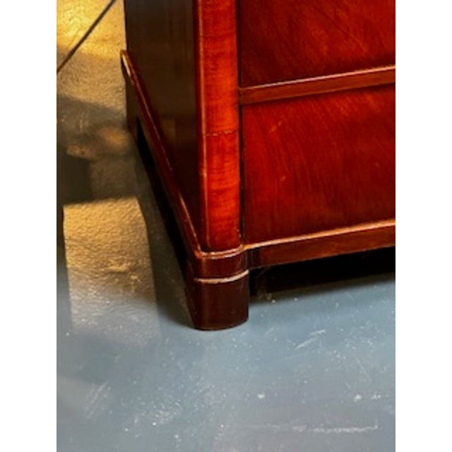 19th Century 19th C. Biedermeier Flame Mahogany Chest For Sale - Image 5 of 6
