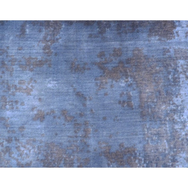 Contemporary Luton Blue Hand loom Bamboo/Silk Area Rug - 8'x10' For Sale - Image 3 of 8