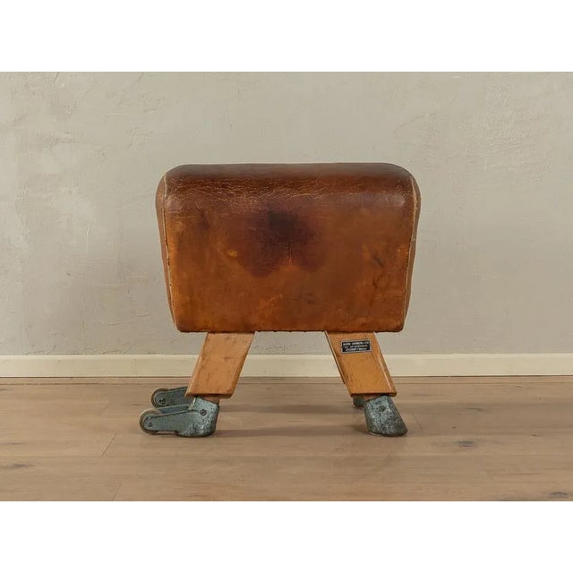 Vintage Leather Stool, 1960s For Sale - Image 4 of 9