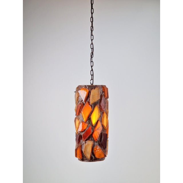 Brutalist Acrylic Swag Pendant Glass, 1960s For Sale - Image 11 of 12
