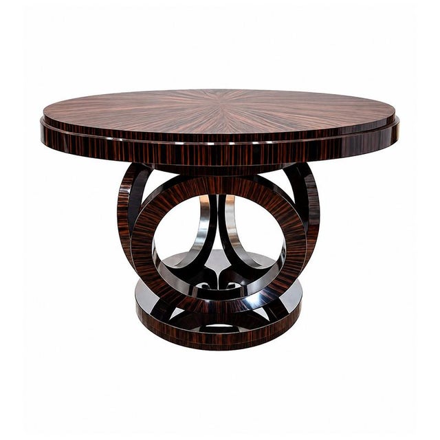 1980s Vintage Round Wooden Table, 1980s For Sale - Image 5 of 5