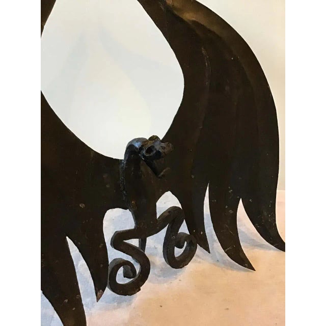 1920s Handmade Dragon Andirons For Sale - Image 12 of 13