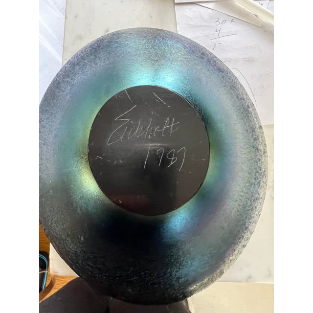 Contemporary Vintage Robert Eickholt Art Glass Vase For Sale - Image 3 of 12