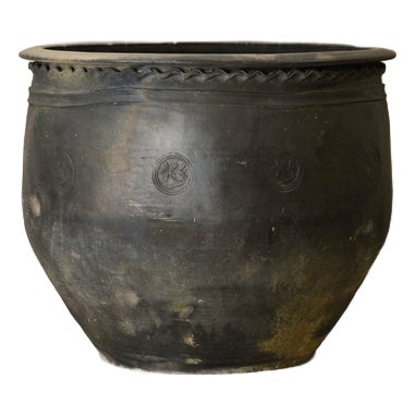Large Grey Asian Pot For Sale