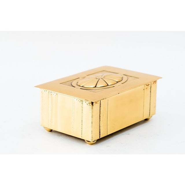 WMF Brass Jewelry Box germany around 1920s Brass polished and stove enameled This piece has an attribution mark, I am sure...