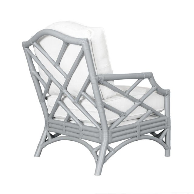 David Francis Chippendale Lounge Chair, Light Gray For Sale - Image 4 of 5