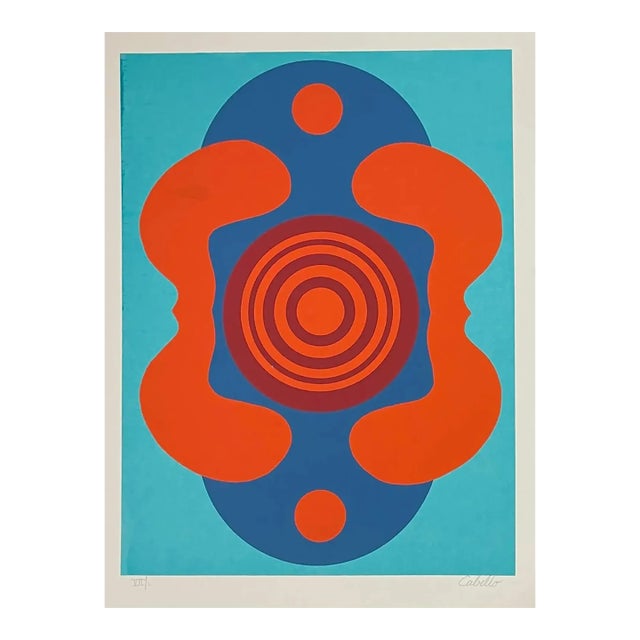 1980s Modern Serigraph by Cabello For Sale