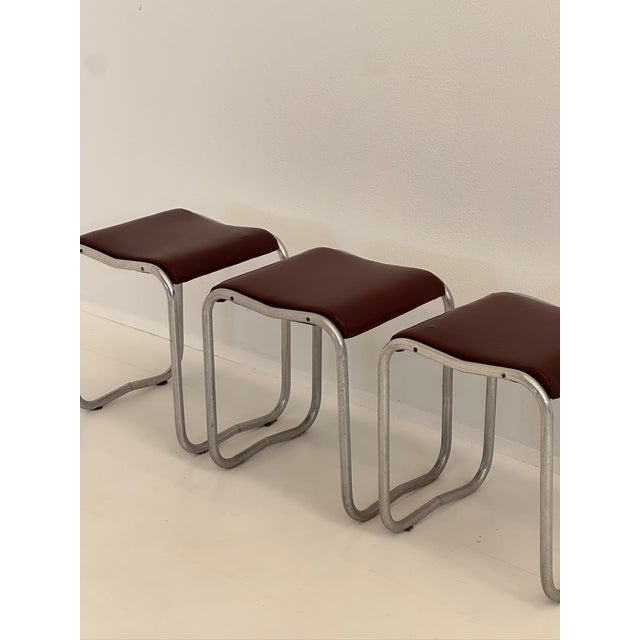 Vintage Bauhaus Stools, 1970s, Set of 3 For Sale - Image 9 of 9