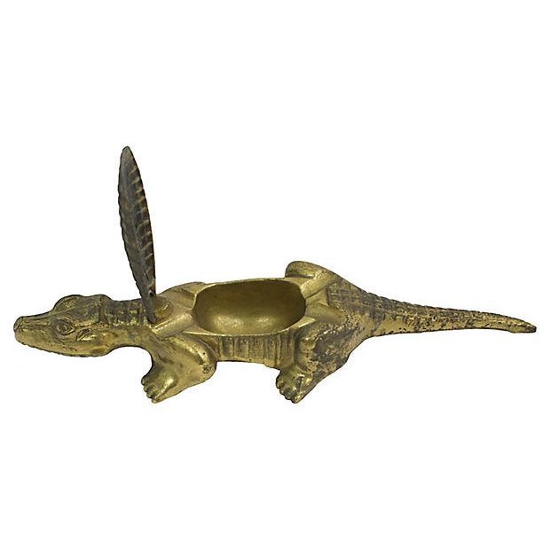 Brass Alligator Ashtray Chairish