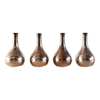 Circa 1960s Jens Quistgaard for Dansk Teardrop Candle Holders- Set of 4 For Sale