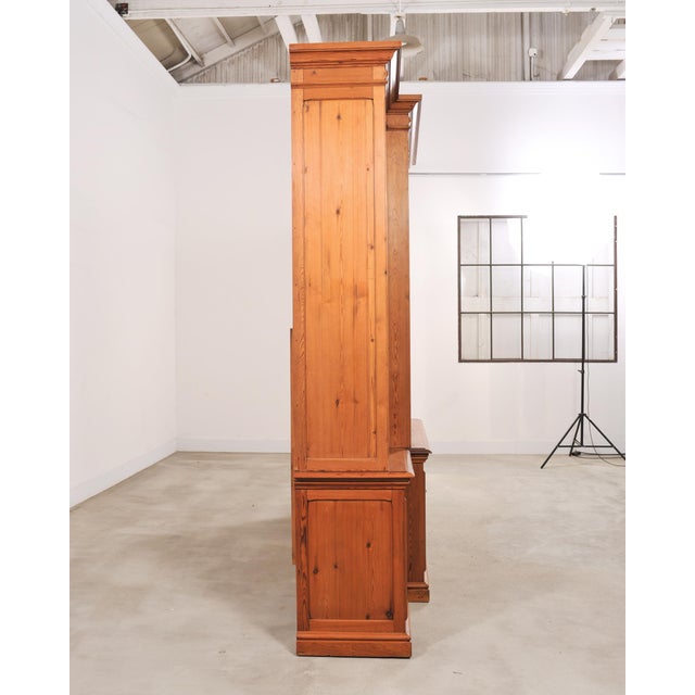 French Provincial Pine Library Bibliotheque Bookcase 10 Ft For Sale In Sacramento - Image 6 of 18