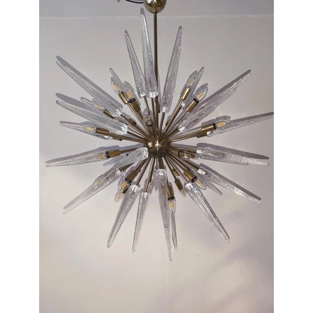 Sputnik 24 Brass Lights with Murano Glass For Sale - Image 5 of 13