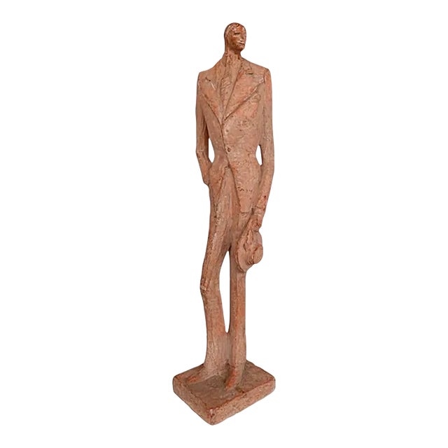 1970s Gatsby Guy Austin Productions Plaster Sculpture Statue by Klara Sever For Sale