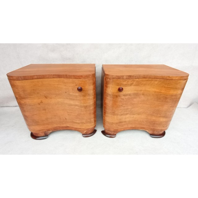 Very nice bedside tables in the style of Art Deco, Modernism, in completely original authentic condition. Made of bent...