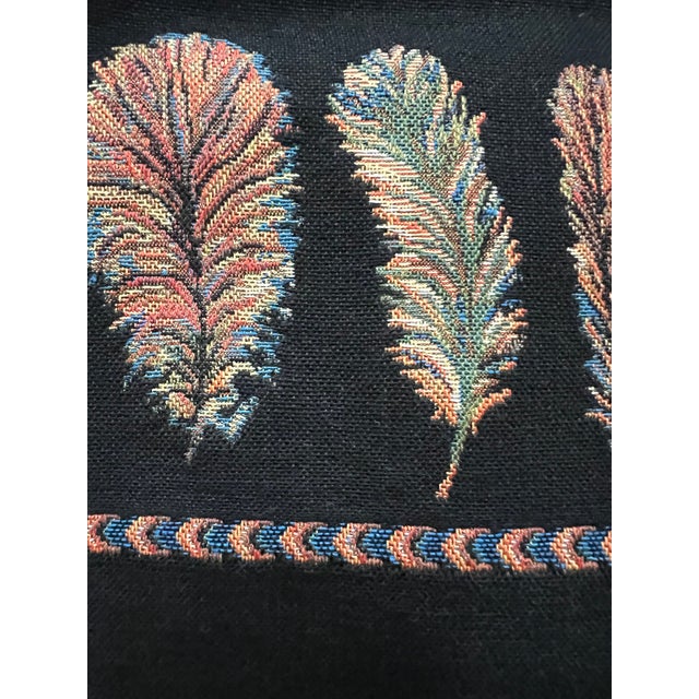 Contemporary Double Pheasant & Feathers Pillow Cover For Sale - Image 4 of 4