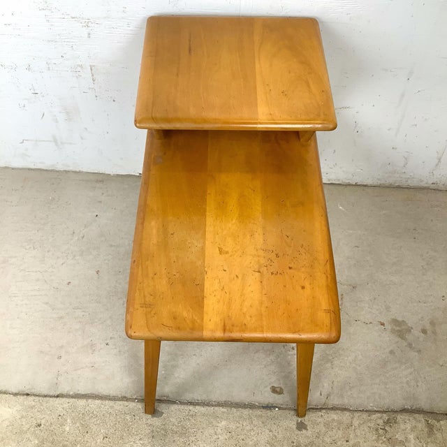 Heywood-Wakefield Heywood-Wakefield Modern Birch Magazine Table in Wheat Finish For Sale - Image 4 of 12