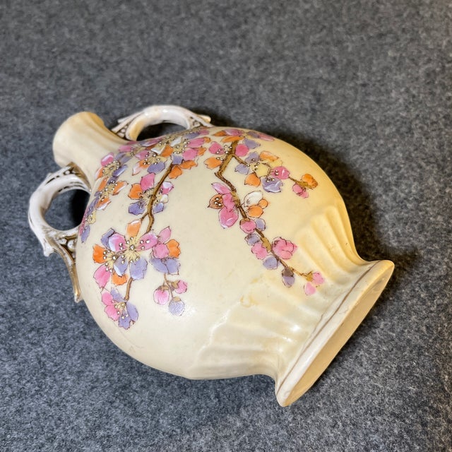 Ceramic Antique Victoria Carlsbad Double Handled Porcelain Vase, Austria For Sale - Image 7 of 8